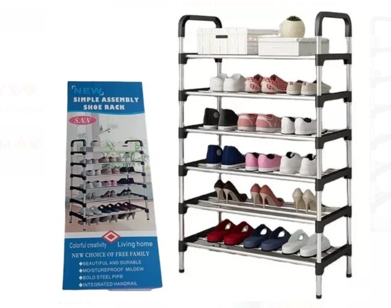 Organizador Zapatero Metálico 6 Niveles